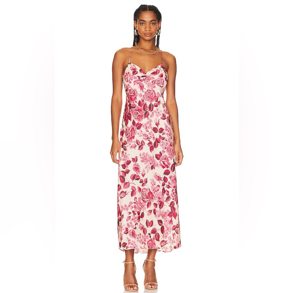 Favorite Daughter The Envy Slip Dress in Rose Multi Size Small